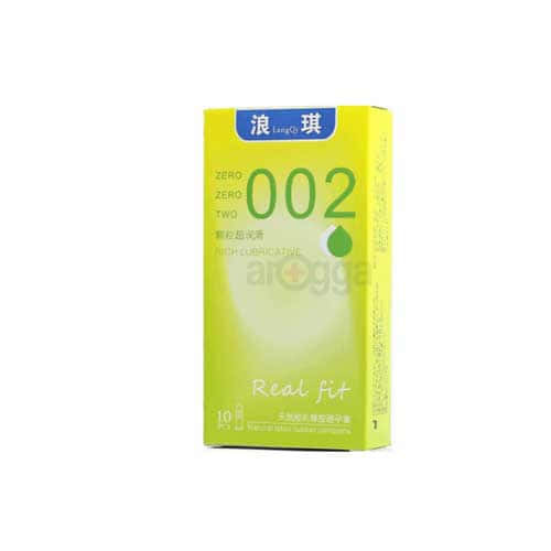 002 Real Fit Rich Lubricative Dotted Watermelon flavoured Condom - 10Pcs Pack