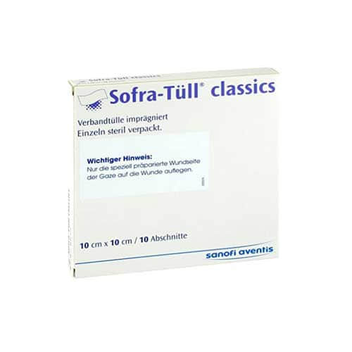 Sofra-Tulle 1% Wound Dressing Bandage 10Pcs