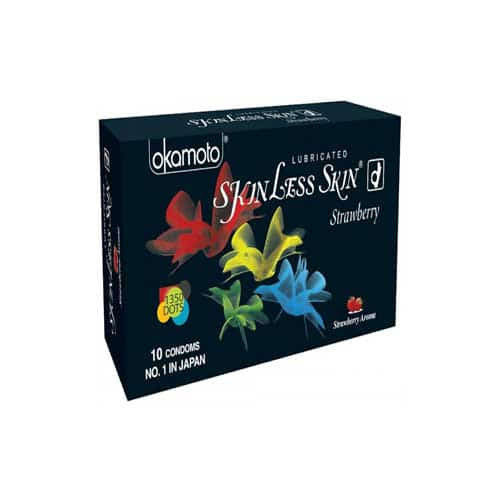Skinless Skin Strawberry Lubricated Okamoto Condoms