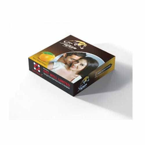 Tiger Dotted Condom Orange Flavor 3's Pack
