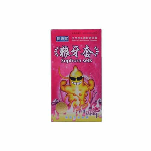Sophora Big Dotted Condom Long Lasting Condom For Men - 12Pcs Pack (Blue)